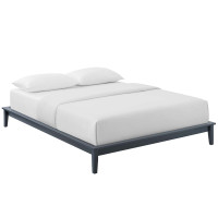 Modway MOD-6055-GRY Lodge Queen Wood Platform Bed Frame