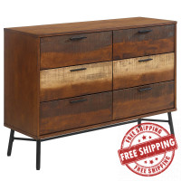 Modway MOD-6062-WAL Arwen Rustic Wood Dresser