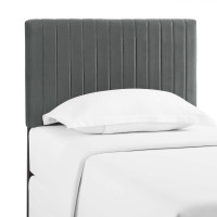 Modway MOD-6093-GRY Keira Twin Performance Velvet Headboard