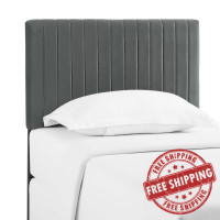 Modway MOD-6093-GRY Keira Twin Performance Velvet Headboard