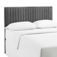 Modway MOD-6095-GRY Keira Full/Queen Performance Velvet Headboard