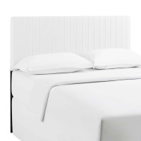 Modway MOD-6098-WHI Keira King/California King Faux Leather Headboard