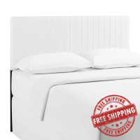 Modway MOD-6098-WHI Keira King/California King Faux Leather Headboard