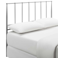Modway MOD-6104-GRY Kiana Full Metal Stainless Steel Headboard