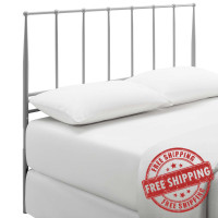 Modway MOD-6104-GRY Kiana Full Metal Stainless Steel Headboard