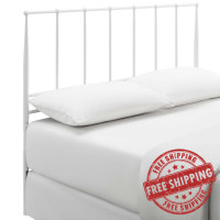 Modway MOD-6106-WHI Kiana King Metal Stainless Steel Headboard