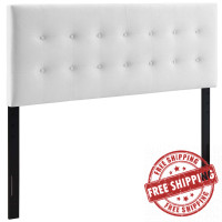 Modway MOD-6115-WHI Emily Full Biscuit Tufted Performance Velvet Headboard