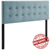 Modway MOD-6116-LBU Emily Queen Biscuit Tufted Performance Velvet Headboard