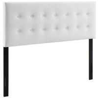 Modway MOD-6117-WHI Emily King Biscuit Tufted Performance Velvet Headboard