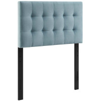 Modway MOD-6118-LBU Lily Biscuit Tufted Twin Performance Velvet Headboard