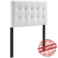 Modway MOD-6118-WHI Lily Biscuit Tufted Twin Performance Velvet Headboard