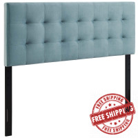 Modway MOD-6119-LBU Lily Biscuit Tufted Full Performance Velvet Headboard