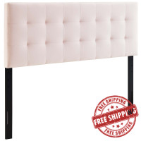 Modway MOD-6119-PNK Lily Biscuit Tufted Full Performance Velvet Headboard
