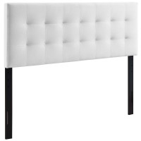 Modway MOD-6119-WHI Lily Biscuit Tufted Full Performance Velvet Headboard