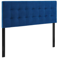 Modway MOD-6120-NAV Lily Queen Biscuit Tufted Performance Velvet Headboard