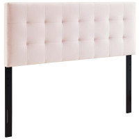 Modway MOD-6120-PNK Lily Queen Biscuit Tufted Performance Velvet Headboard