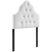 Modway MOD-6122-WHI Sovereign Twin Diamond Tufted Performance Velvet Headboard