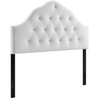 Modway MOD-6123-WHI Sovereign Full Diamond Tufted Performance Velvet Headboard
