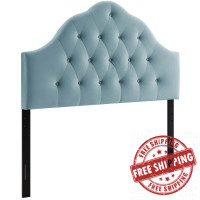 Modway MOD-6125-LBU Sovereign King Diamond Tufted Performance Velvet Headboard