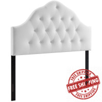 Modway MOD-6125-WHI Sovereign King Diamond Tufted Performance Velvet Headboard