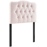 Modway MOD-6126-PNK Annabel Twin Diamond Tufted Performance Velvet Headboard
