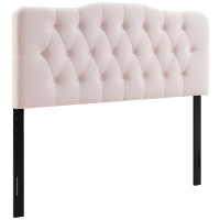 Modway MOD-6127-PNK Annabel King Diamond Tufted Performance Velvet Headboard