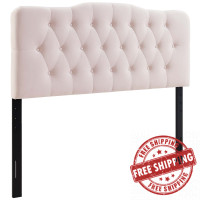 Modway MOD-6127-PNK Annabel King Diamond Tufted Performance Velvet Headboard