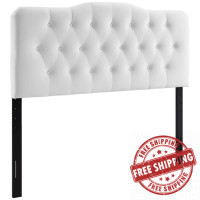 Modway MOD-6127-WHI Annabel King Diamond Tufted Performance Velvet Headboard