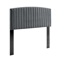 Modway MOD-6140-CHA Charcoal Rebecca Performance Velvet Twin Headboard