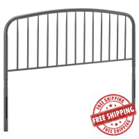 Modway MOD-6150-GRY Gray Nova Queen Metal Headboard