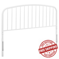 Modway MOD-6150-WHI White Nova Queen Metal Headboard