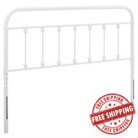 Modway MOD-6152-WHI White Sage Twin Metal Headboard