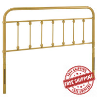 Modway MOD-6154-GLD Gold Sage Queen Metal Headboard