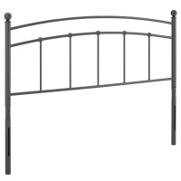 Modway MOD-6159-GRY Gray Abigail King Metal Headboard