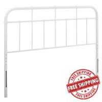 Modway MOD-6160-WHI White Alessia Twin Metal Headboard