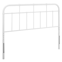 Modway MOD-6161-WHI White Alessia Full Metal Headboard