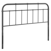Modway MOD-6163-GRY Gray Alessia King Metal Headboard