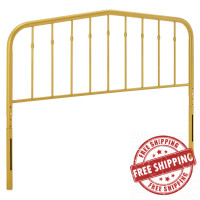 Modway MOD-6165-GLD Gold Lennon Full Metal Headboard