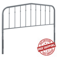 Modway MOD-6165-GRY Gray Lennon Full Metal Headboard