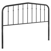 Modway MOD-6166-BLK Black Lennon Queen Metal Headboard