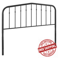 Modway MOD-6166-BLK Black Lennon Queen Metal Headboard