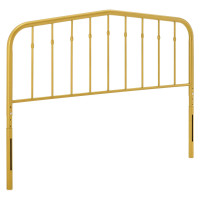 Modway MOD-6166-GLD Gold Lennon Queen Metal Headboard