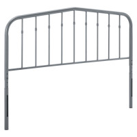 Modway MOD-6166-GRY Gray Lennon Queen Metal Headboard