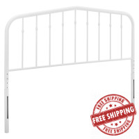 Modway MOD-6167-WHI White Lennon King Metal Headboard