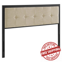 Modway MOD-6172-BLK-BEI Black Beige Teagan Tufted Twin Headboard