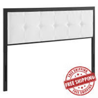 Modway MOD-6172-BLK-WHI Black White Teagan Tufted Twin Headboard