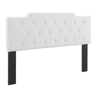 Modway MOD-6185-WHI White Juliet Tufted Full/Queen Performance Velvet Headboard