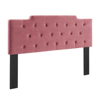 Modway MOD-6186-DUS Dusty Rose Juliet Tufted King/California King Performance Velvet Headboard