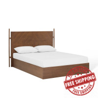 Modway MOD-6192-WAL Walnut Kali Wood Queen Platform Bed