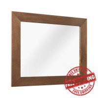 Modway MOD-6196-WAL Walnut Kali Wall Mirror